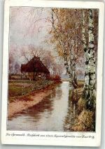 sign. Fritz Max Im Spreewald Velhagen & Klasings 1918 Gebrauchsspuren