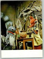 Frau Elster und Herr Fuchs DDR-Kinderfernsehen Fotograf Denzler VEB Bild und Heimat Fernseher Foto AK