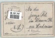 sign. Peter O. An der Saale hellem Strande Wanderer S.V.D. Nr. 653 Zupfinstrument Künstlerkarte