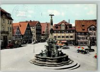 91126 W8540 Schwabach Gebrauchsspuren Marktplatz Marktszene