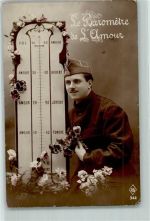 Barometer de Amour Belgien Soldat Soldatenliebe 1920 Foto AK
