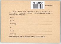 W7500 Karlsruhe , Baden Vorksbund für Dichtung Scheffelbund Mitgliedskarte Victor v. Scheffel