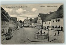 91322 W8554 Gräfenberg , Oberfr - Rathaus Oberer Marktplatz Brunnen