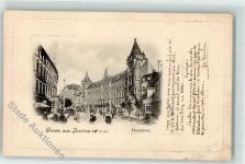 52062 W5100 Aachen 1901 Prägedruck Hauptpost Litfaßsäule