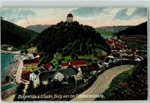 07924 O6557 Ziegenrück , Thür 1908 Lithographie Burg Ziegenrück