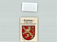 35110 W3559 Frankenau , Hess Vignette Wappen Kaffee Hag ca. 1920-1940 Goldener Löwe