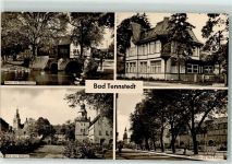 99955 O5822 Bad Tennstedt - am Glunkerbach Kurhaus Blick zum Rathaus