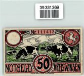 21423 W2090 Winsen Luhe Geldschein Notgeld 50 Pfennig Schloß Winsen Rinderweide
