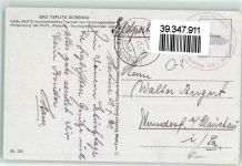 Teplice Teplitz-Schönau - WK II Stempel Stadttheater