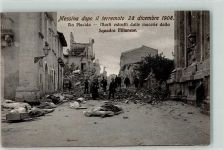 98100 Messina 1908 - Erdbeben vom 28. 12.1908 via Placida Morti estratti dalle macerie dalla Squadra Milanese