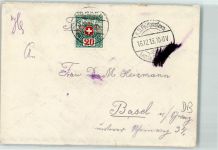 K. D. Feldpostexp. Landw. Nachporto 20 Rappen Briefkuvert Feldpoststempel WK I KEINE AK