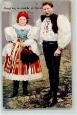 Uherské Hradiste Ungarisch Hradisch Künstlerkarte Lidovy kroj ze Slovacka Uh. Ostroh Tracht