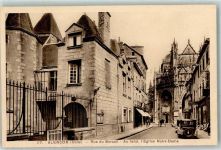 61000 Alencon - Rue du Bercail au fond l`Eglise Notre Dame Oldtimer