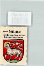 Leubus Lubiaz Vignette Wappen Leubus Freist. Preußen Prov. Schlesien