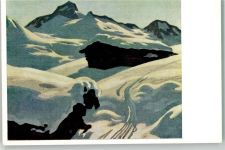 6293 Tux Winterlithographie sign. E. Lap Eggalm