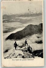 Hallerangerhaus 1913 Gebrauchsspuren Gipfel Bettelwurf Hüttenstempel