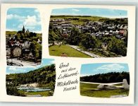 65326 W6209 Michelbach , Untertaunuskr Foto AK Ev. Kirche Schwimmbad Segelflugplatz Flugzeug Gruß Luftkurort