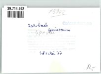 57399 W5942 Rahrbach FOTO KEINE AK Speiseraum Ort handschriftlich Foto Original aus Archiv eines Ansichtskartenverlags