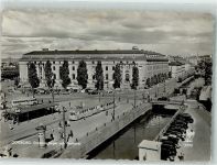 Göteborg Foto AK Postamt Straßenbahn Drottningtorget