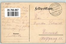02290 Morsain 1915 AK handgemalt sign. Hering,H. Feldpost WK I 22.Res.Div.