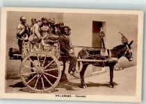 Palermo Carretto mit einem Esel Trachten Italien
