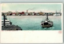 Norfolk 1909 - Hafen Dampfschiff