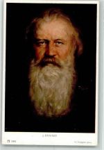sign. Torggler H. F. A. Ackermann`s Kunstverlag Serie 160 Nr. 1993 Brahms, J. Gebrauchsspuren
