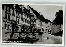 74523 W7170 Schwäbisch Hall Foto AK Marktbrunnen Pranger