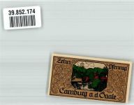 07774 O6903 Camburg 1921 Notgeldschein 10 Pfennig Gutschein