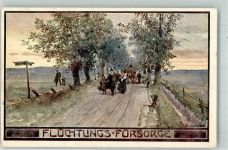 sign. Moser R. Flüchtlingsfürsorge Flüchtling 1915 Künstlerkarte