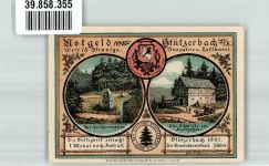 98714 O6316 Stützerbach 1921 Notgeldschein 75 Pfennig