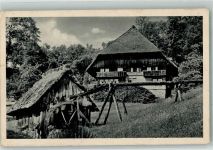 Alte landestypische Wassermühle Verlag Weber & Co. Schwarzwaldmühle 1943 Foto AK
