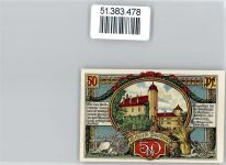 17328 O2105 Penkun KEINE AK Scheck Stadtkasse Schloss