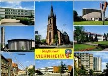 68519 W6806 Viernheim - Kirche Wappen Schule
