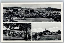 65620 W6251 Ellar , Kr Limburg a d Lahn - Blick von der Burg, Kirche
