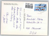 63165 W6052 Mühlheim am Main - Ulmenstrasse Main Schleuse Kirche Ausflugsschiff