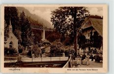 79856 W7824 Höllsteig 1910 - Blick von der Terrasse Hotel Sternen Kirche Brücke