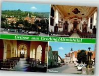 91171 W8547 Greding Foto AK Kirche St. Magdalenen Martinskirche Marktplatz Omnibus