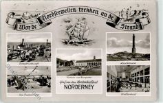 26548 W2982 Norderney - Dampferankunft Kurhaus u. Kurgarten Leuchtturm Wellenbad
