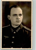 Thorn Torun Portraitaufnahme eines Landsers in Uniform Ort lt. Fotograf Spychalski Wehrmacht WK II Foto AK