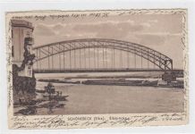 Schönebeck a. d. Elbe. Elbbrücke gelaufen, mit Marke und Stempel, Datum nicht lesbar kleiner Knick unten links, sonst gut erhalten