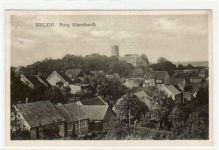 Belzig i.d. Mark. Abgebildet ist eine Ansicht mit der Burg Eisenhardt. Postalisch befördert mit Marke 1933. Top Erhaltung.