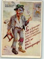 münchen Verlag Lengauer Nr. 2120 Trinker Humor AK Hofbräuhaus Künstlerkarte