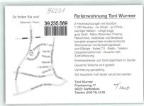 96231 W8623 Bad Staffelstein Werbe AK Ferienwohnung Toni Wurmer