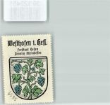 67593 W6525 Westhofen , Rheinhess Vignette Wappen Kaffee Hag ca. 1920-1940 Trauben