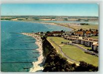 24321 W2322 Hohwacht Ostsee - Steilküste Badestrand Fliegeraufnahme
