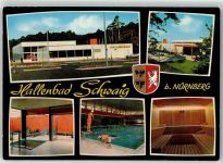 90571 W8501 Schwaig b. Nürnberg - Schwimmbad Sauna Tauchbecken Wappen
