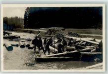 Blöchertrift im Bayr. Walde Floß 1938 Foto AK