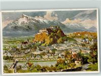 Salzburg gegen den Untersberg Compton, E. H. Künstlerkarte