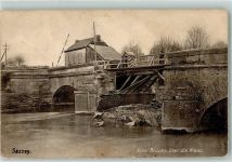 27930 Sassey 1915 - Eine Brücke über die Maas Schranke Wachhäuschen Feldpost 33. Infanterie Div.